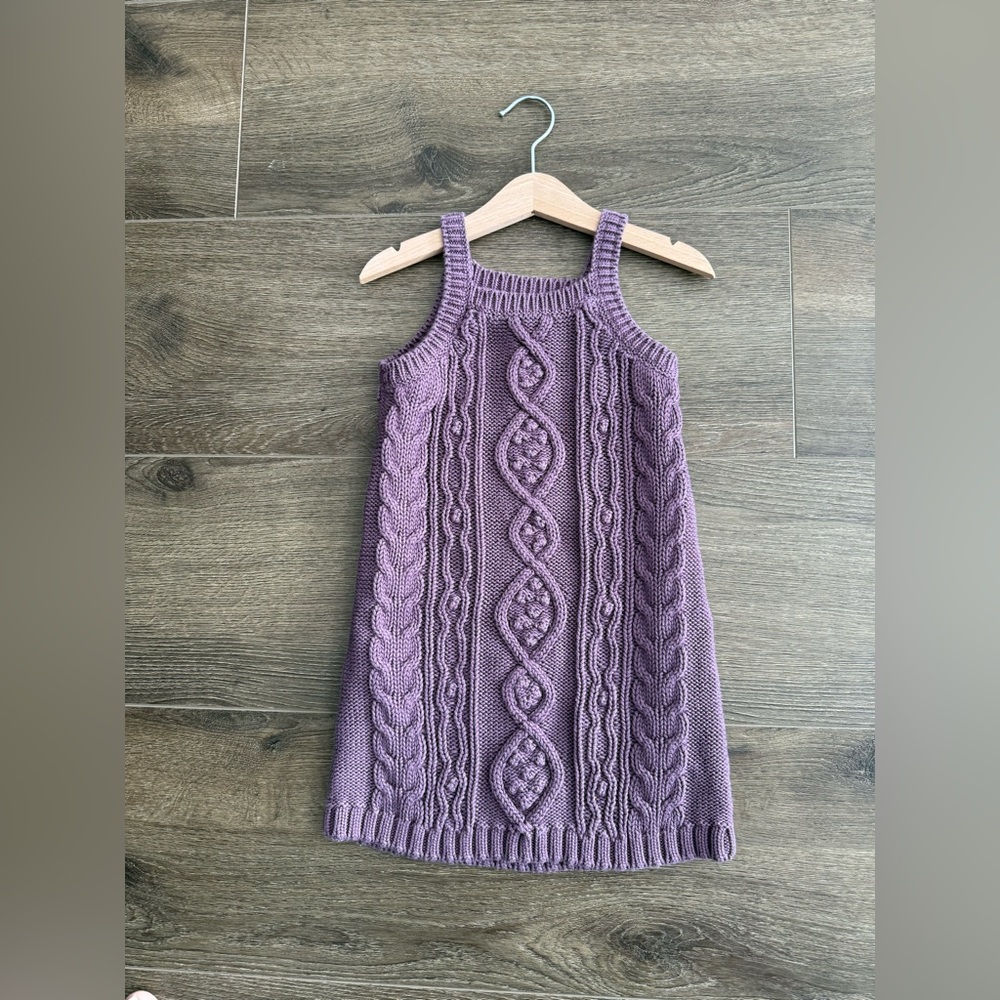 STELLA MCCARTNEY X GAP Lilac Cashmere-Blend Knit Kids Dress Size 5T EUC